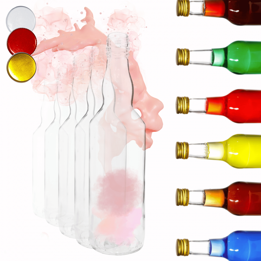 Butelki 500 ml na sok nalewkę syrop tradycyjne fi28 100szt NAKRĘTKI