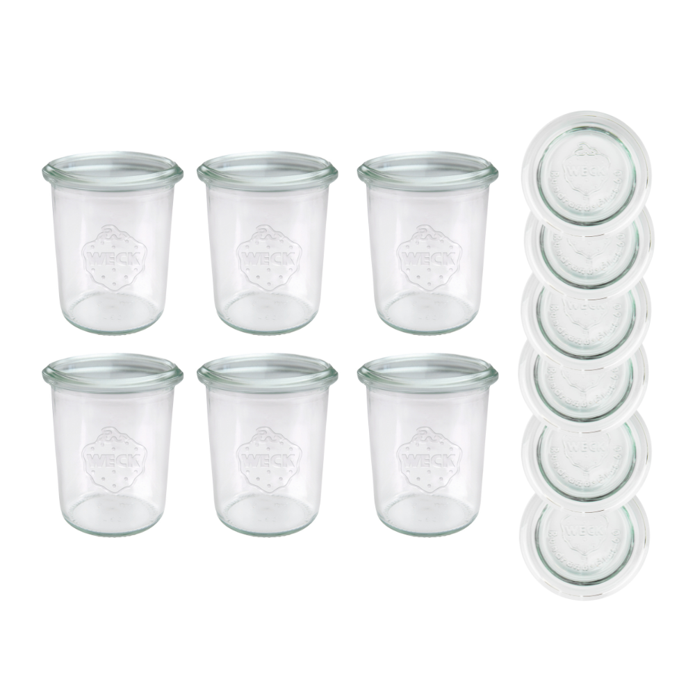 Słoiki Weck 160 ml słoiki szklane ozdobne MOLD przyprawy wieka szklane 6szt