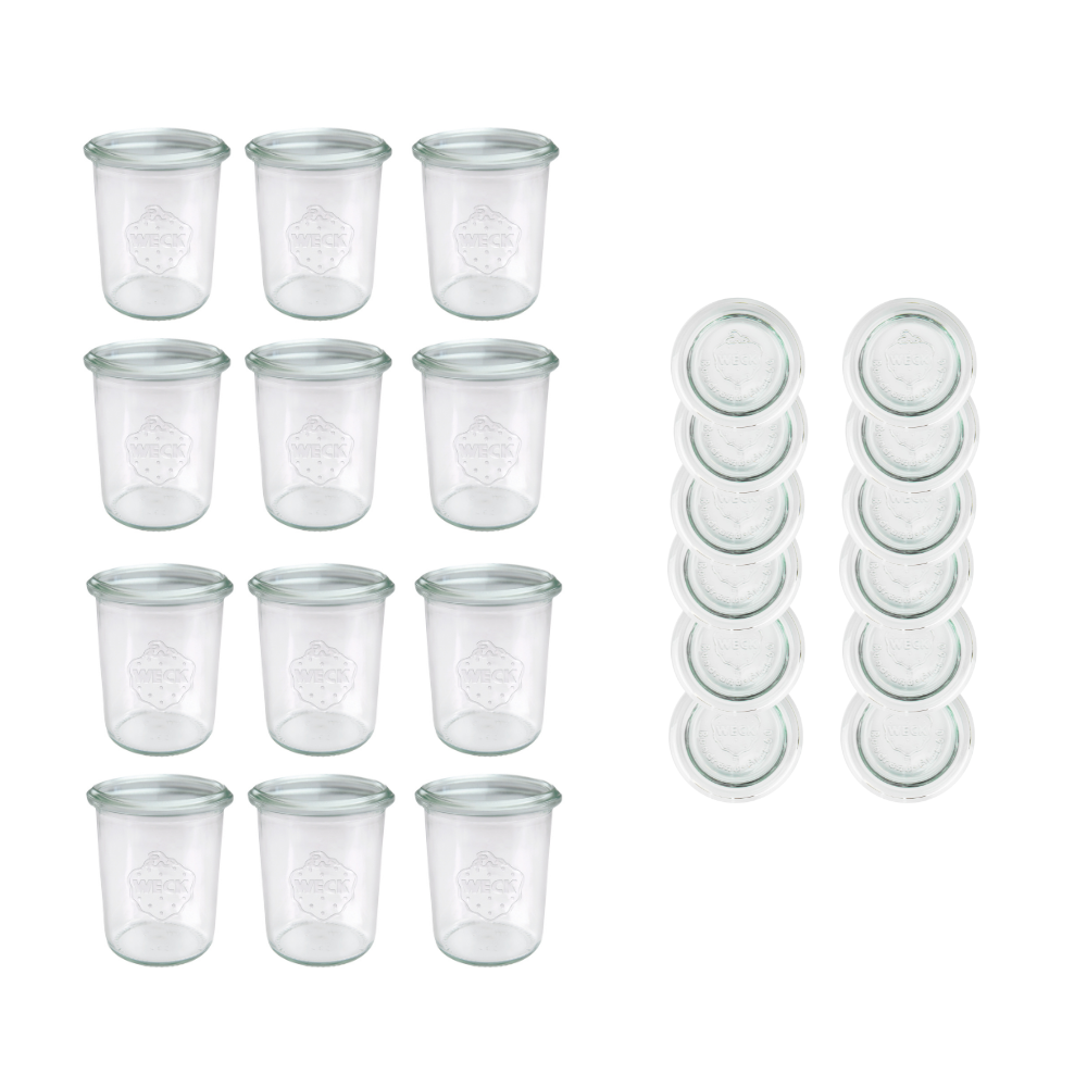 Słoiki Weck 160 ml słoiki szklane ozdobne MOLD przyprawy wieka szkło 12szt