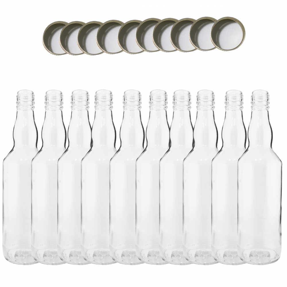 Butelki 500 ml na sok nalewkę syrop tradycyjne fi28 10szt NAKRĘTKI