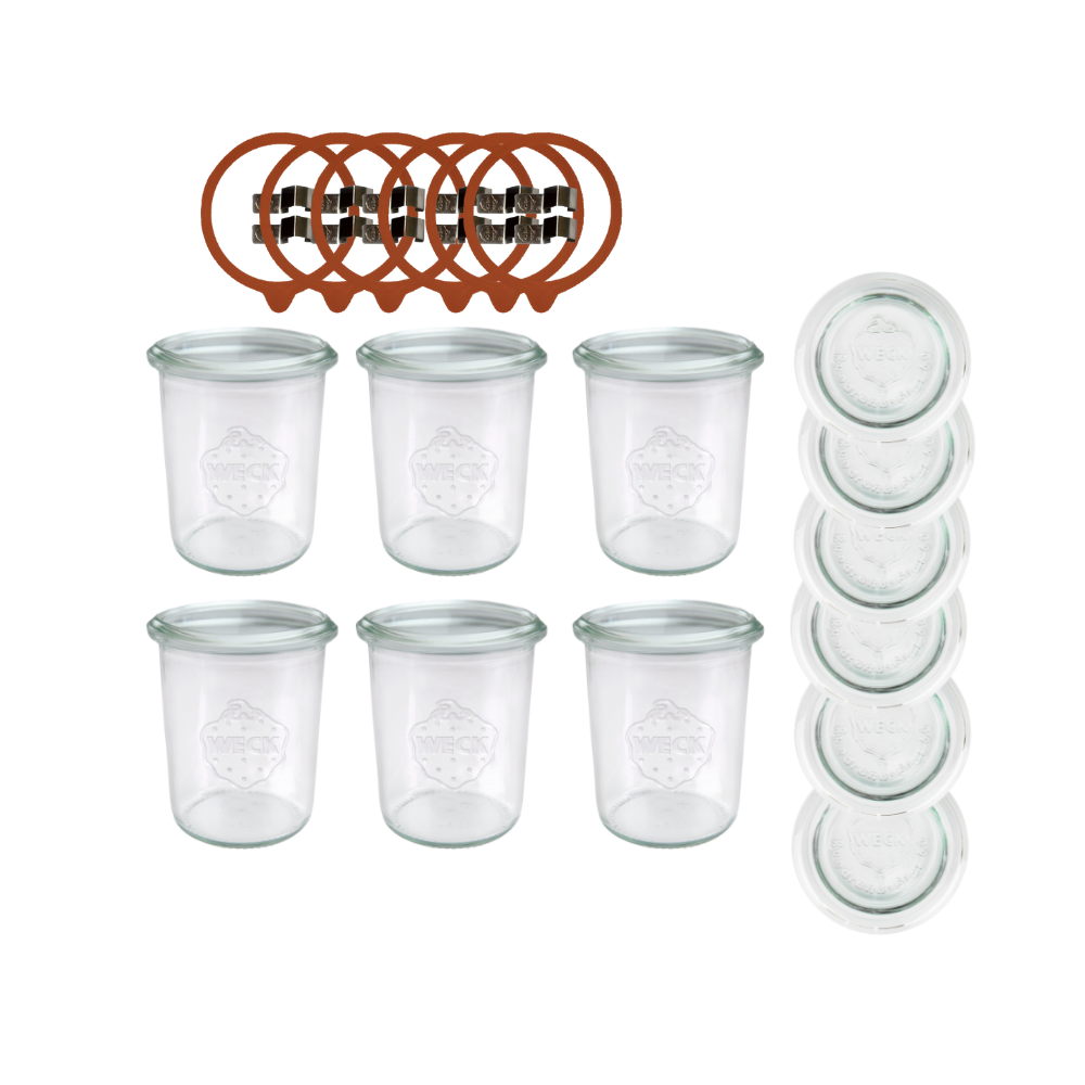 Słoiki Weck 160 ml przetwory MOLD żaroodporne dżem zapinki wieko gumka 6szt