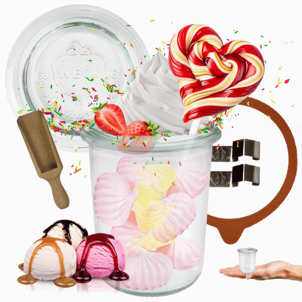 Słoik Weck 160ml przetwory MOLD żaroodporny miarka zapinki wieko gumka 1szt