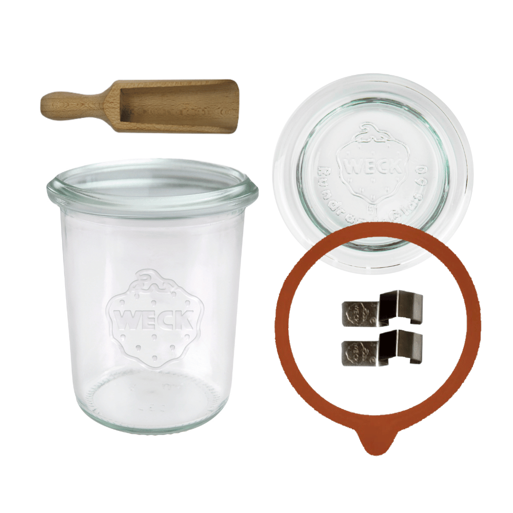 Słoik Weck 160ml przetwory MOLD żaroodporny miarka zapinki wieko gumka 1szt