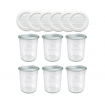 Słoiki Weck 160ml przetwory MOLD żaroodporne weki plastikowe wieka 6szt