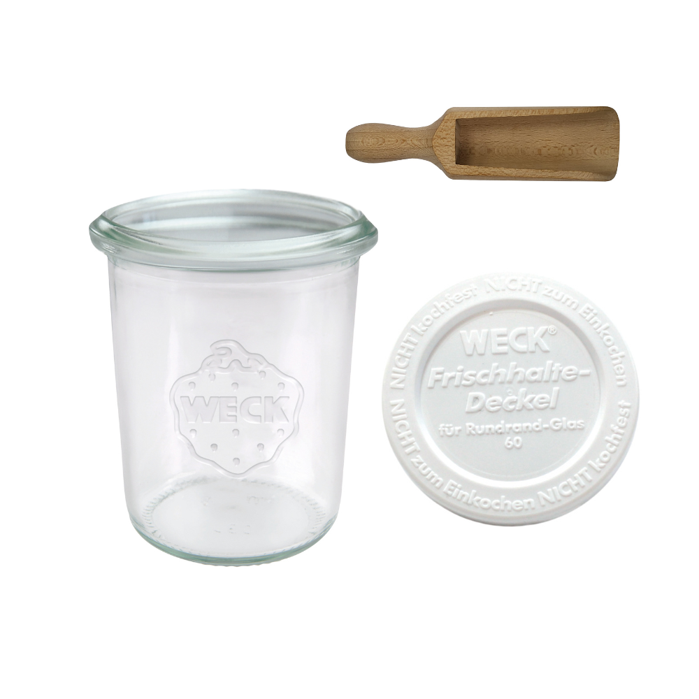 Słoik Weck 160ml na przetwory MOLD żaroodporny plastikowe wieko MIARKA 1szt