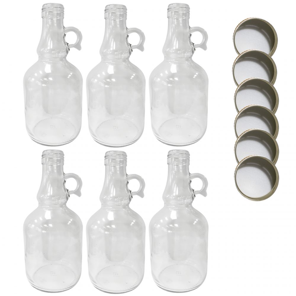 Butelki 500 ml galon z uchwytem soki na olej oliwę fi31 6szt NAKRĘTKI