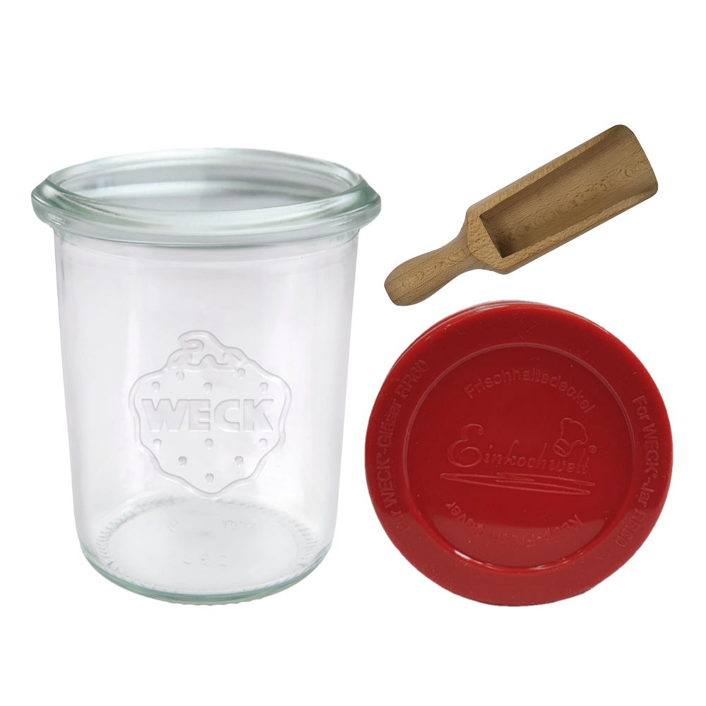 Słoik Weck 160ml na przetwory MOLD żaroodporny silikonowe wieko 1szt miarka