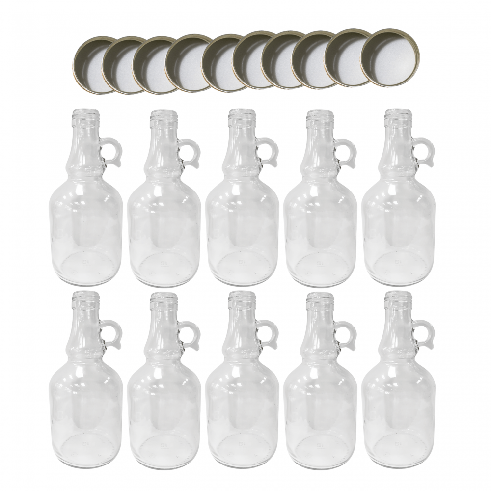 Butelki 500 ml galon z uchwytem soki na olej oliwę fi31 10szt NAKRĘTKI