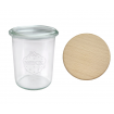 Słoik Weck 160ml na przetwory MOLD żaroodporny drewniane wieko 1szt SOLIDNY
