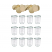 Słoiki Weck 160ml przetwory MOLD żaroodporne drewniane wieka 12szt SOLIDNE