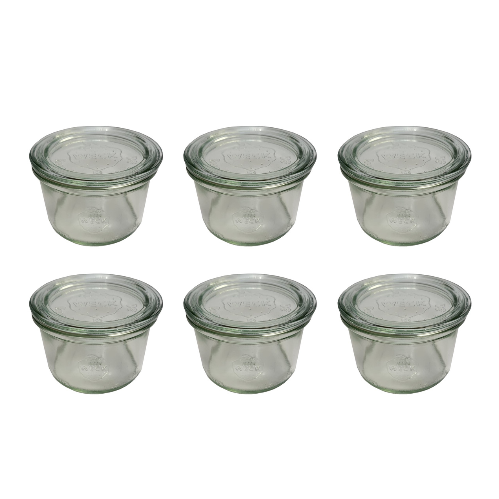 Słoiki Weck 200 ml słoiki szklane ozdobne MOLD przyprawy wieka szklane 6szt