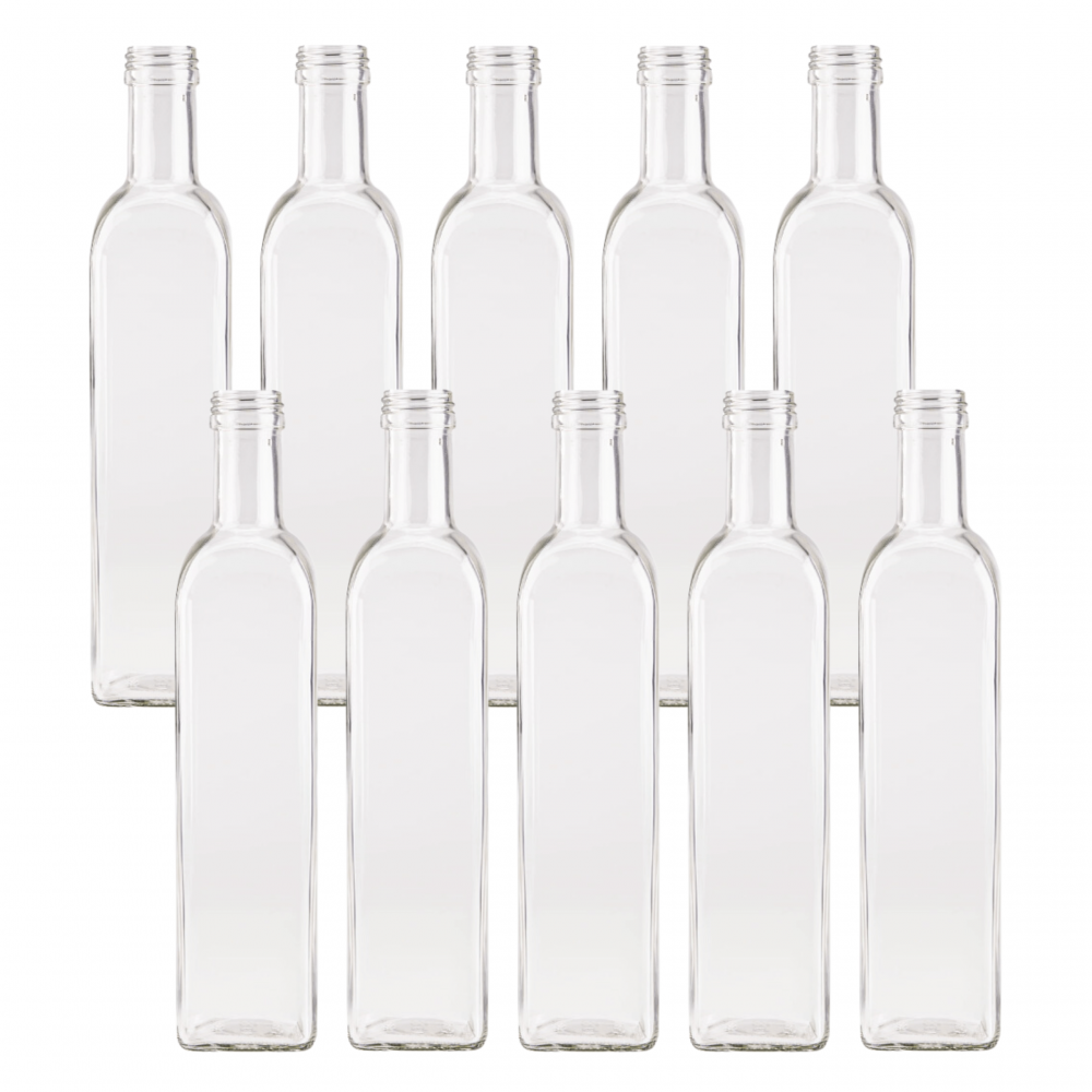 Butelki 500 ml maraski kwadratowe soki na olej oliwę fi31 10szt BEZ NAKRETEK