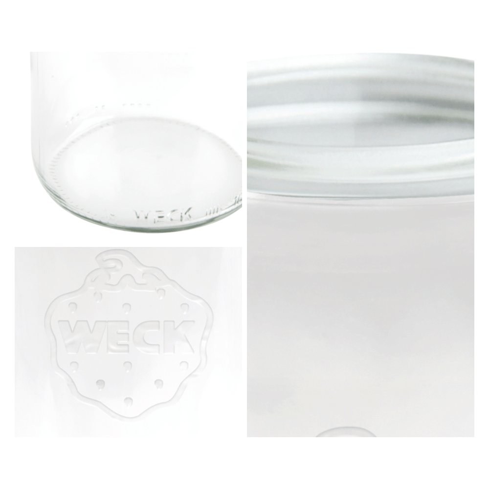 Słoiki Weck 200ml pucharek MOLD żaroodporne miara spinki wieko gumka 12szt