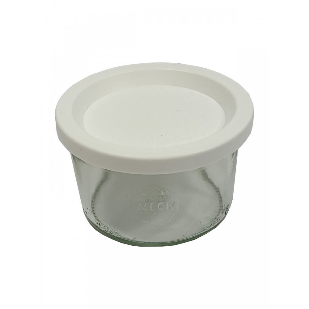 Słoik Weck 200ml na pucharek MOLD żaroodporny plastikowe wieko 1szt TRWAŁE