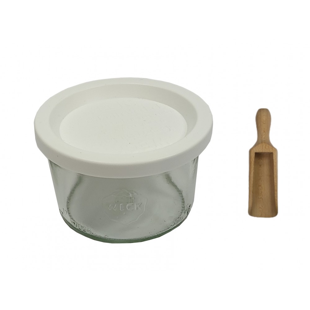 Słoik Weck 200ml na pucharek MOLD żaroodporny plastikowe wieko MIARKA 1szt