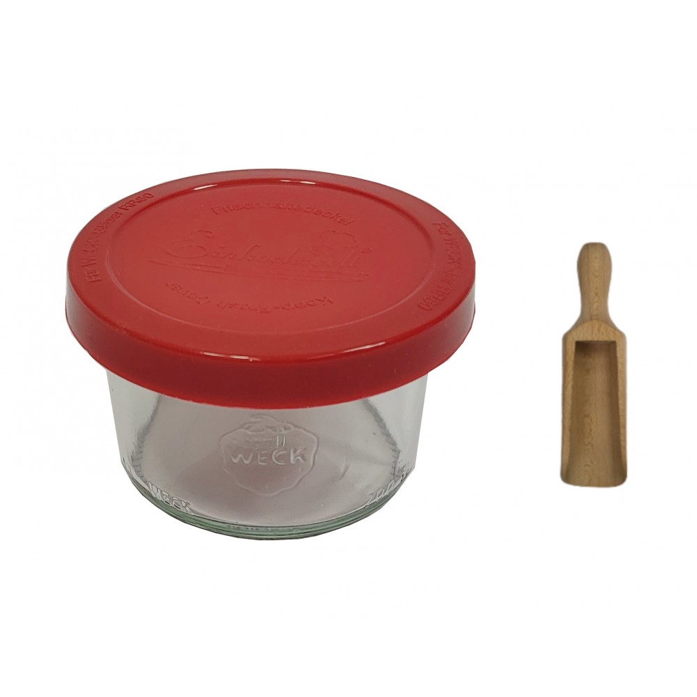 Słoik Weck 200ml na pucharek MOLD żaroodporny silikonowe wieko 1szt miarka