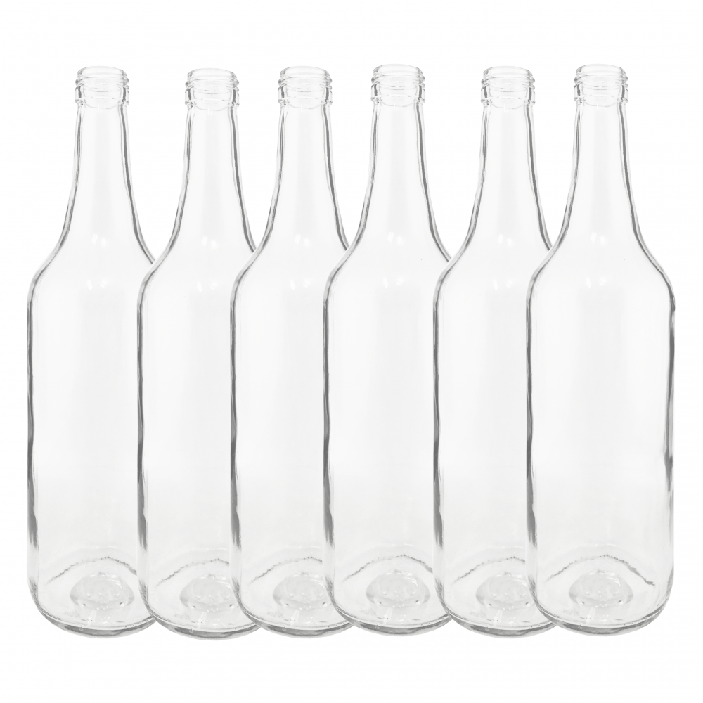 Butelki 700 ml na sok nalewkę syrop ocet tradycyjne fi28 6szt BEZ NAKRETEK