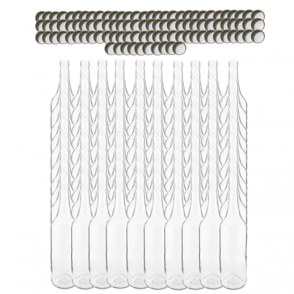 Butelki 700 ml na sok nalewkę syrop ocet tradycyjne fi28 100szt NAKRĘTKI