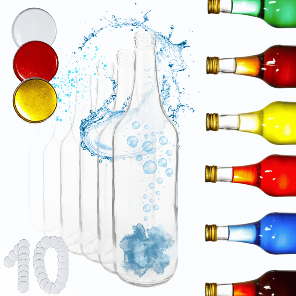 Butelki 700 ml na sok nalewkę syrop ocet tradycyjne fi28 10szt NAKRĘTKI