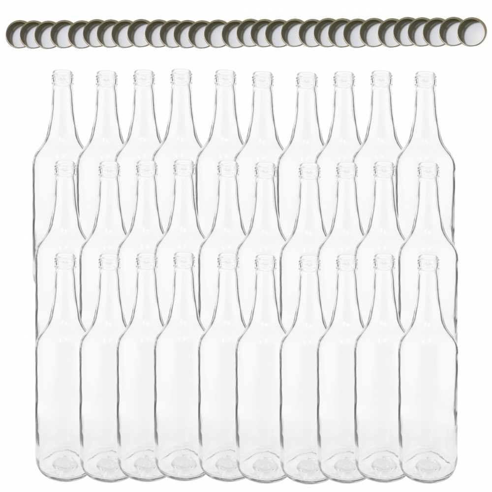 Butelki 700 ml na sok nalewkę syrop ocet tradycyjne fi28 30szt NAKRĘTKI