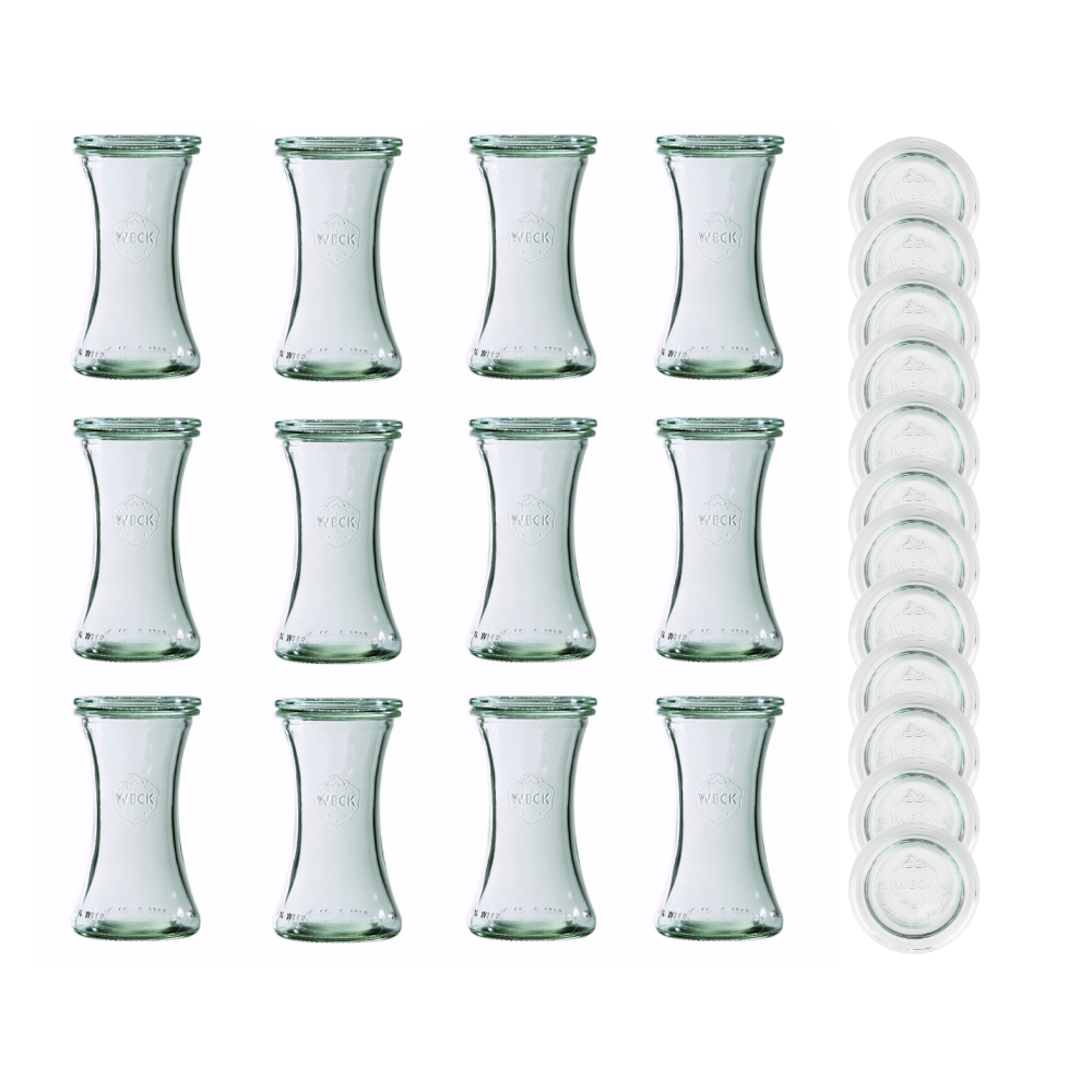 Słoiki Weck 200 ml słoiki szklane ozdobne DELI przyprawy wieka szkło 12szt