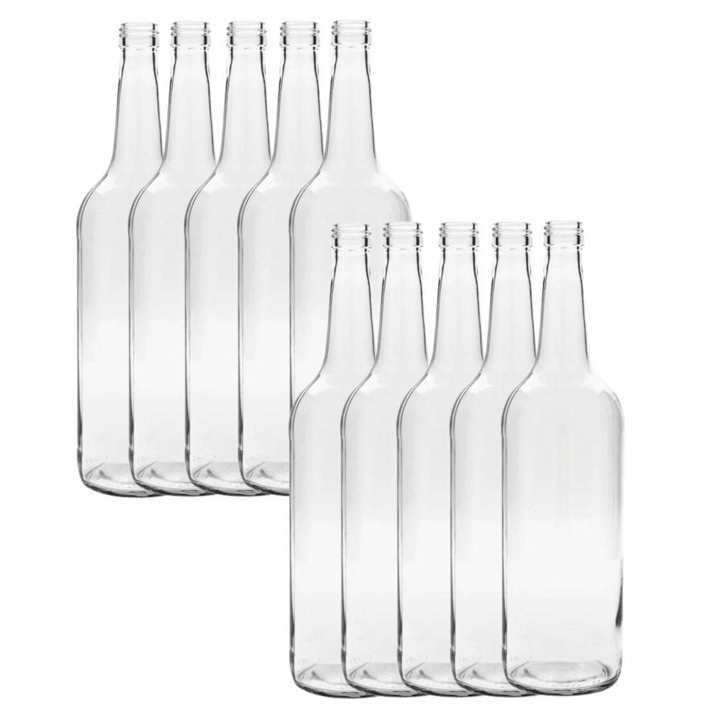 Butelki 1000 ml 1L na sok nalewkę syrop ocet tradycyjne fi28 10szt BEZ NAKRETEK