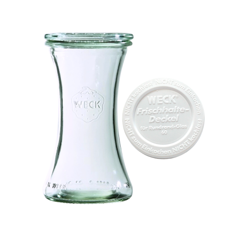 Słoik Weck 200ml na pucharek DELI żaroodporny plastikowe wieko 1szt TRWAŁE