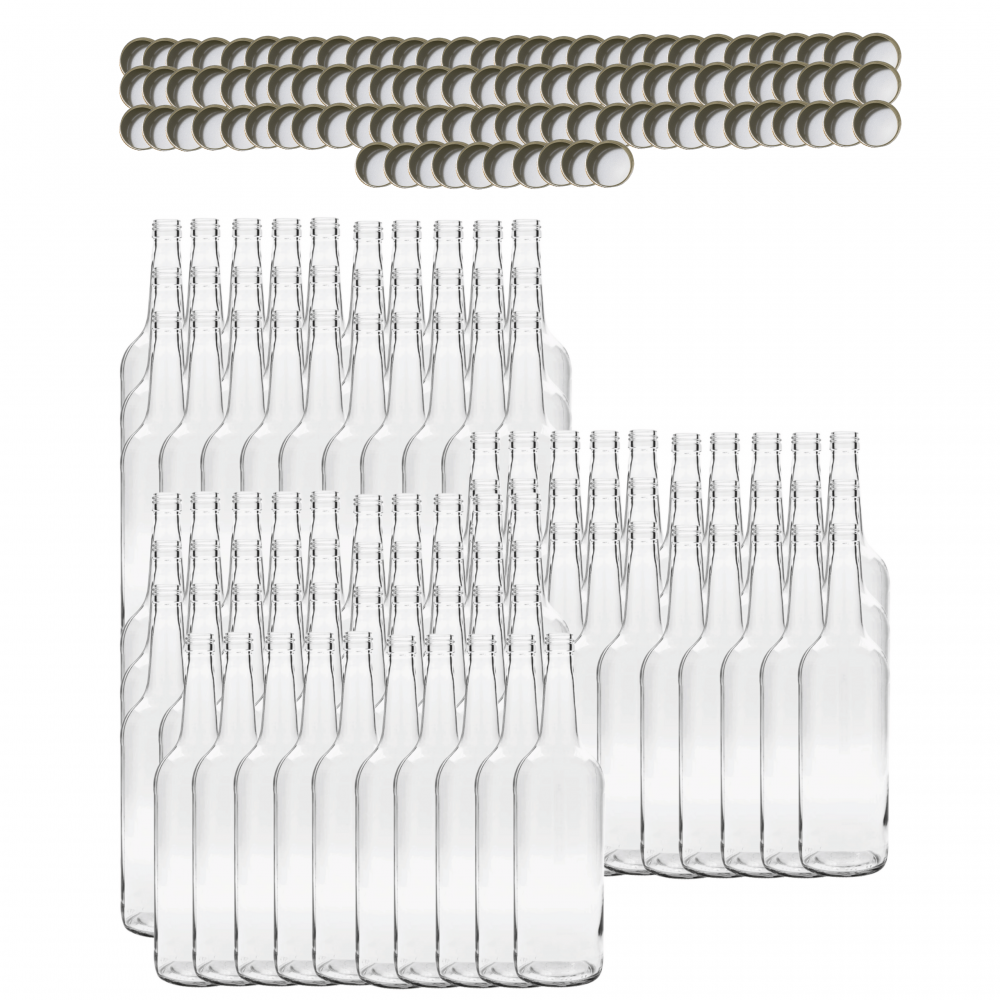 Butelki 1000 ml 1L na sok nalewkę syrop ocet tradycyjne fi28 100szt NAKRĘTKI