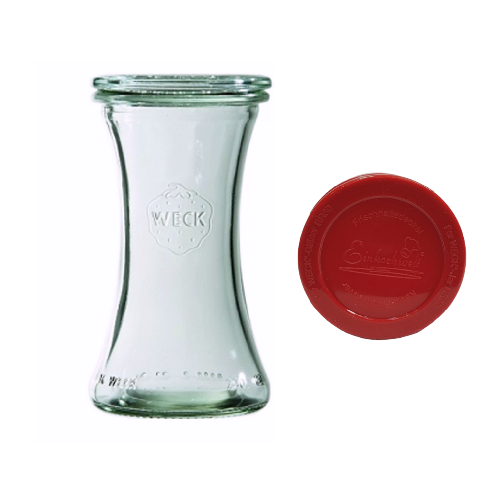 Słoik Weck 200ml na pucharek DELI żaroodporny silikonowe wieko 1szt TRWAŁE