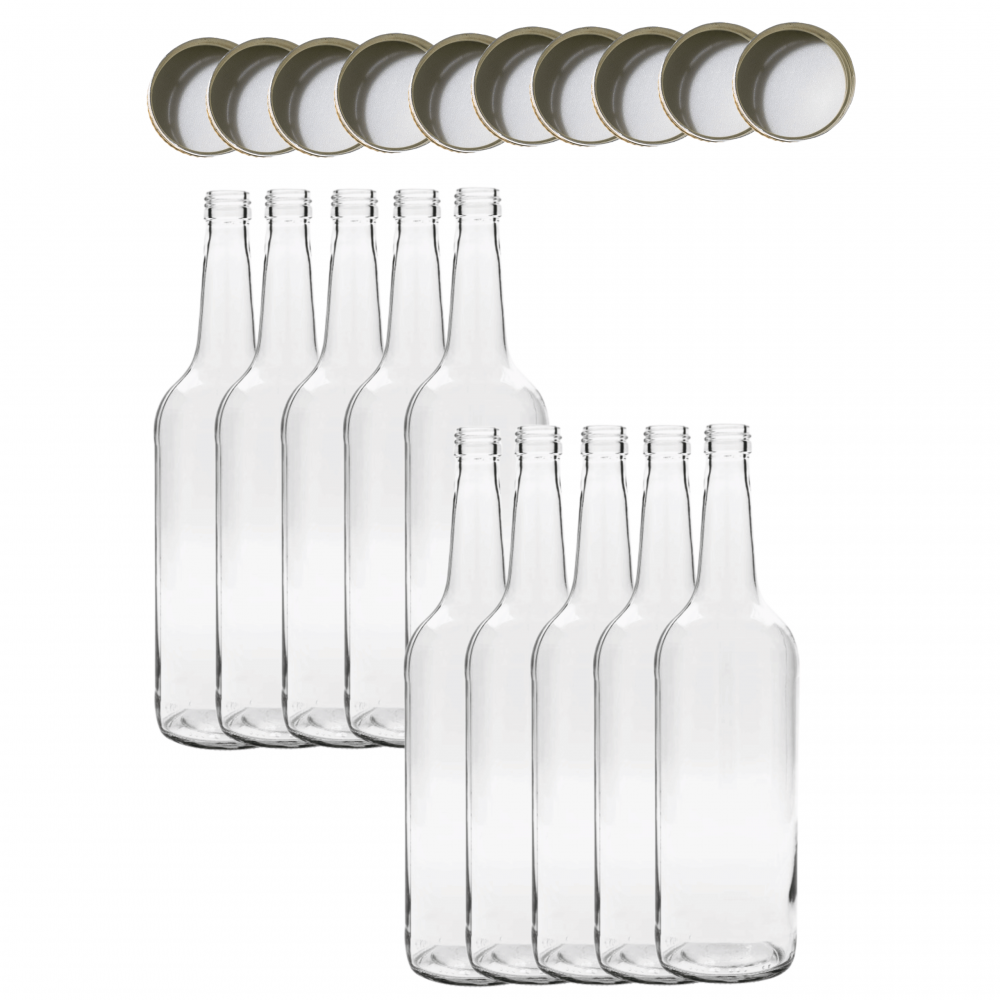 Butelki 1000 ml 1L na sok nalewkę syrop ocet tradycyjne fi28 10szt NAKRĘTKI