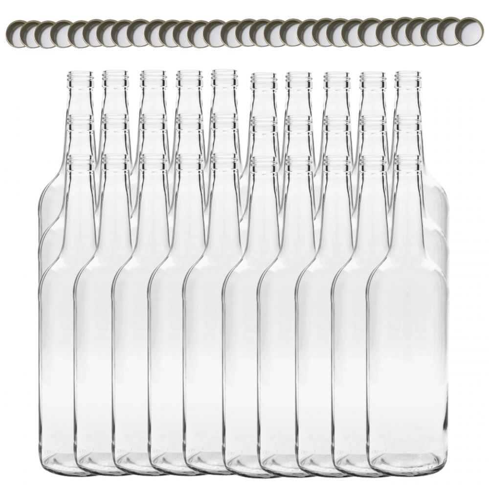 Butelki 1000 ml 1L na sok nalewkę syrop ocet tradycyjne fi28 30szt NAKRĘTKI