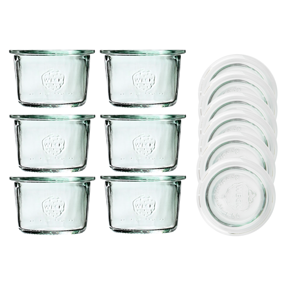 Słoiki Weck 80 ml słoiki szklane ozdobne MOLD przyprawy wieka szklane 6szt