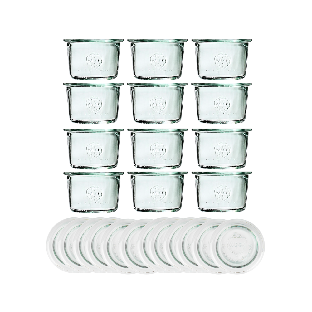 Słoiki Weck 80 ml słoiki szklane ozdobne MOLD przyprawy wieka szkło 12szt