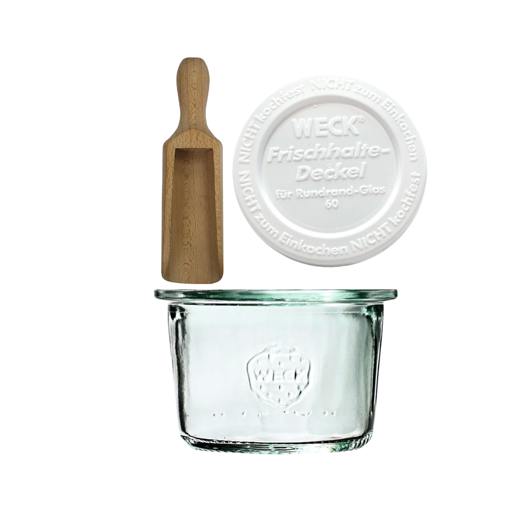 Słoik Weck 80ml na przetwory MOLD żaroodporny plastikowe wieko MIARKA 1szt