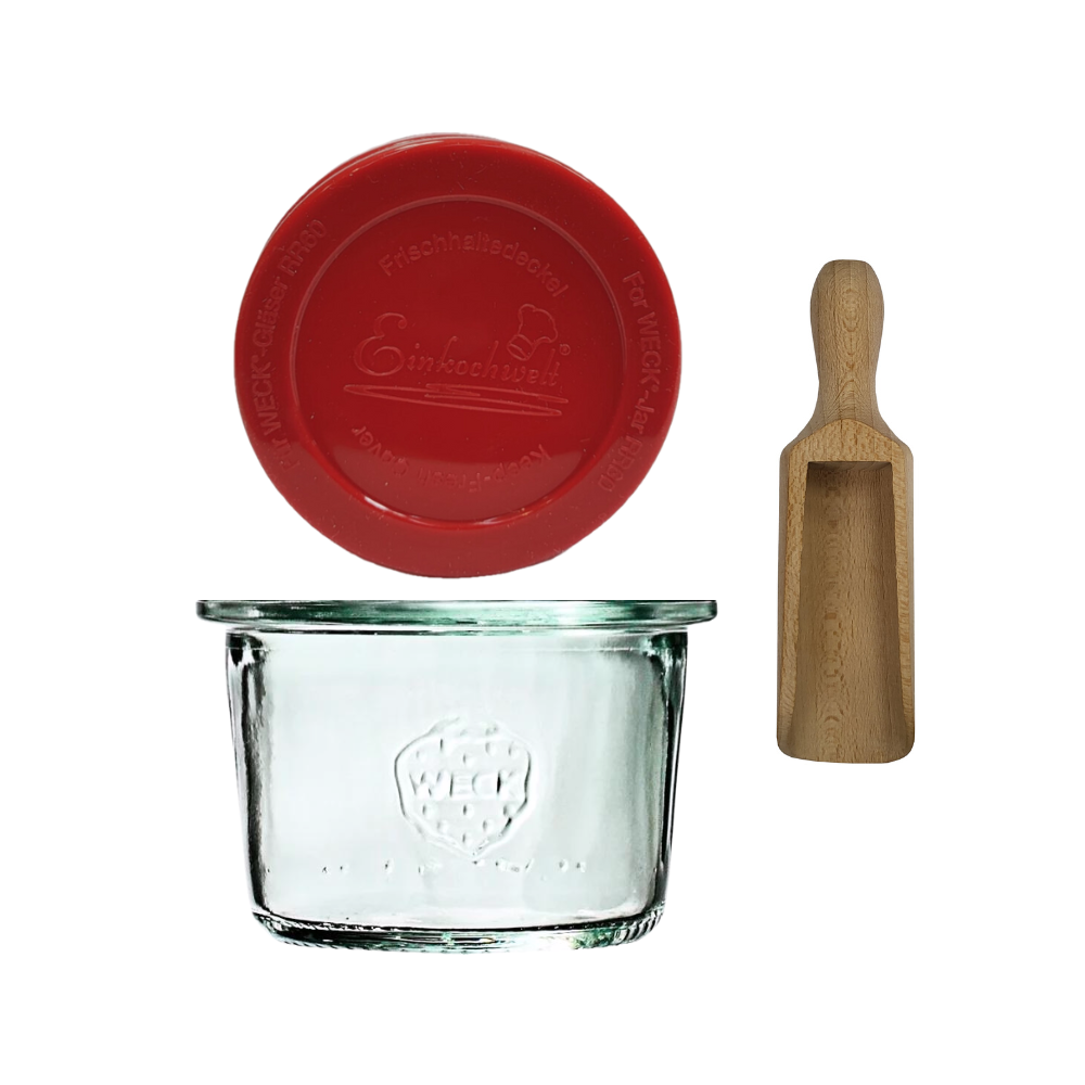 Słoik Weck 80ml na przetwory MOLD żaroodporny silikonowe wieko 1szt miarka