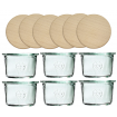 Słoiki Weck 80ml przetwory MOLD żaroodporne drewniane wieka 6szt SOLIDNE