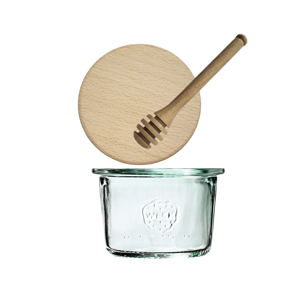 Słoik Weck 80ml przetwory MOLD żaroodporny drewniane wieko 1szt nabierak