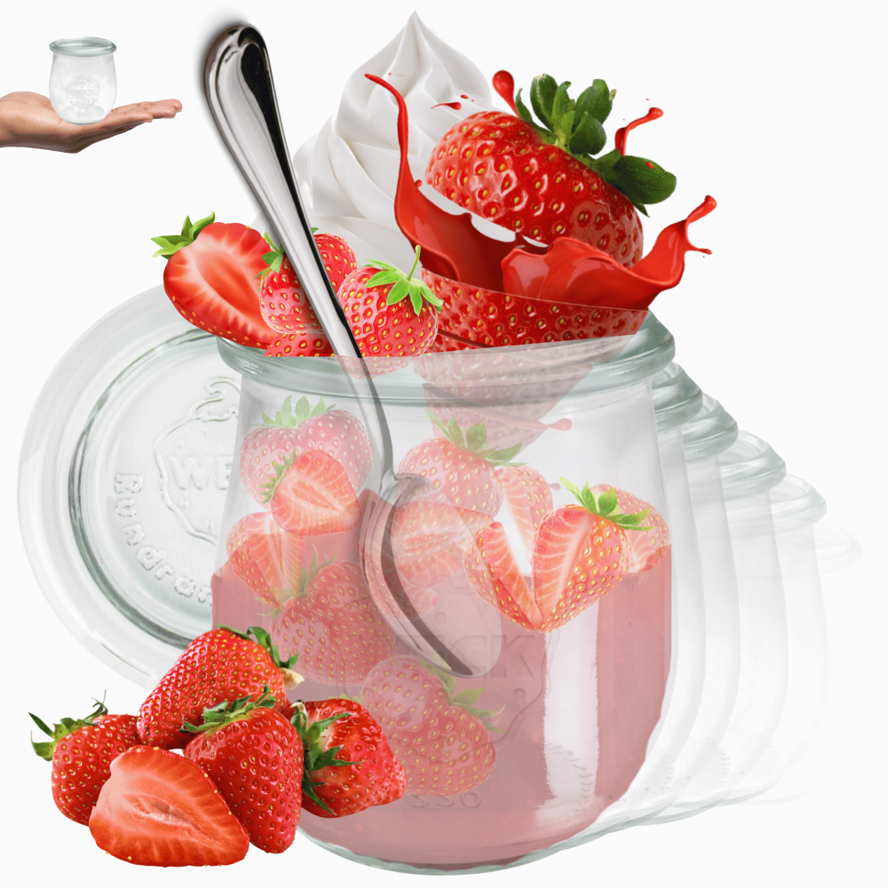 Słoiki Weck 220ml słoiki szklane ozdobne TULIP przyprawy wieka szklane 6szt