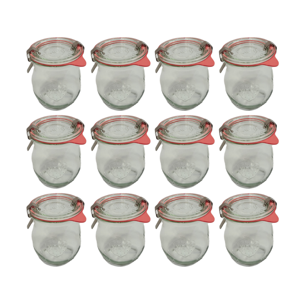 Słoiki Weck 220ml przetwory TULIP żaroodporne dżem blaszki wieko gumka 12szt
