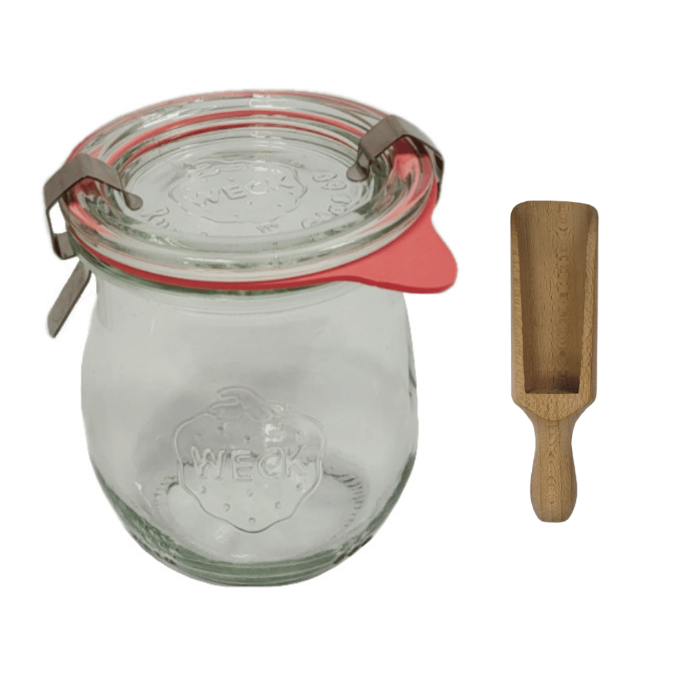 Słoik Weck 220ml przetwory TULIP żaroodporny miarka zapinki wieko gumka 1szt