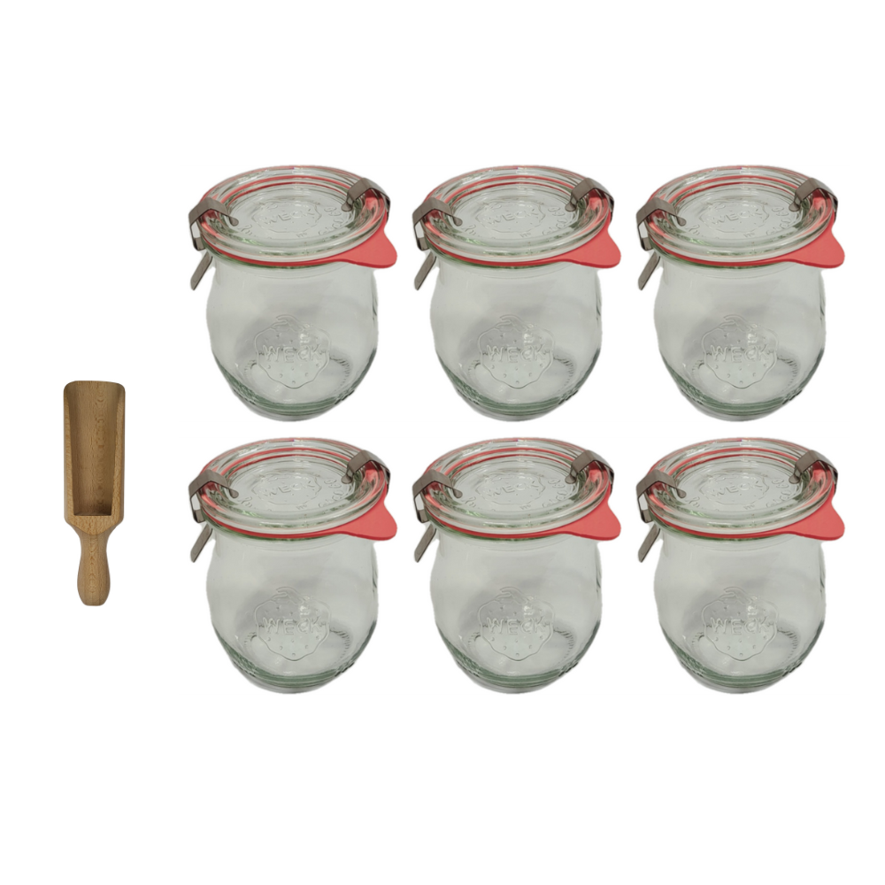 Słoiki Weck 220ml przetwory TULIP żaroodporne miarka spinki wieko gumka 6szt