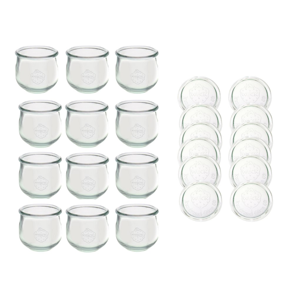 Słoiki Weck 370 ml słoiki szklane ozdobne TULIP przyprawy wieka szkło 12szt