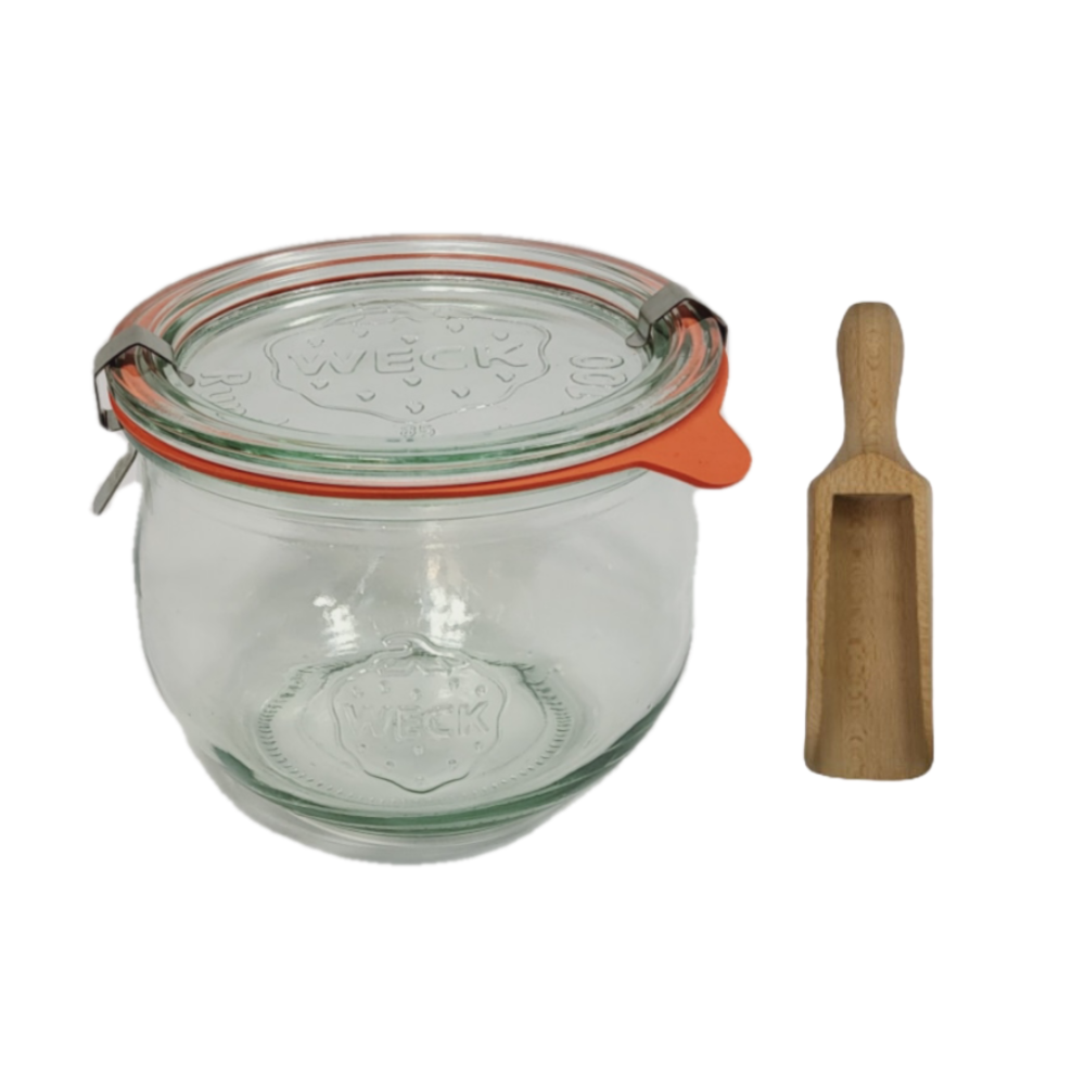 Słoik Weck 370ml przetwory TULIP żaroodporny miarka zapinki wieko gumka 1szt