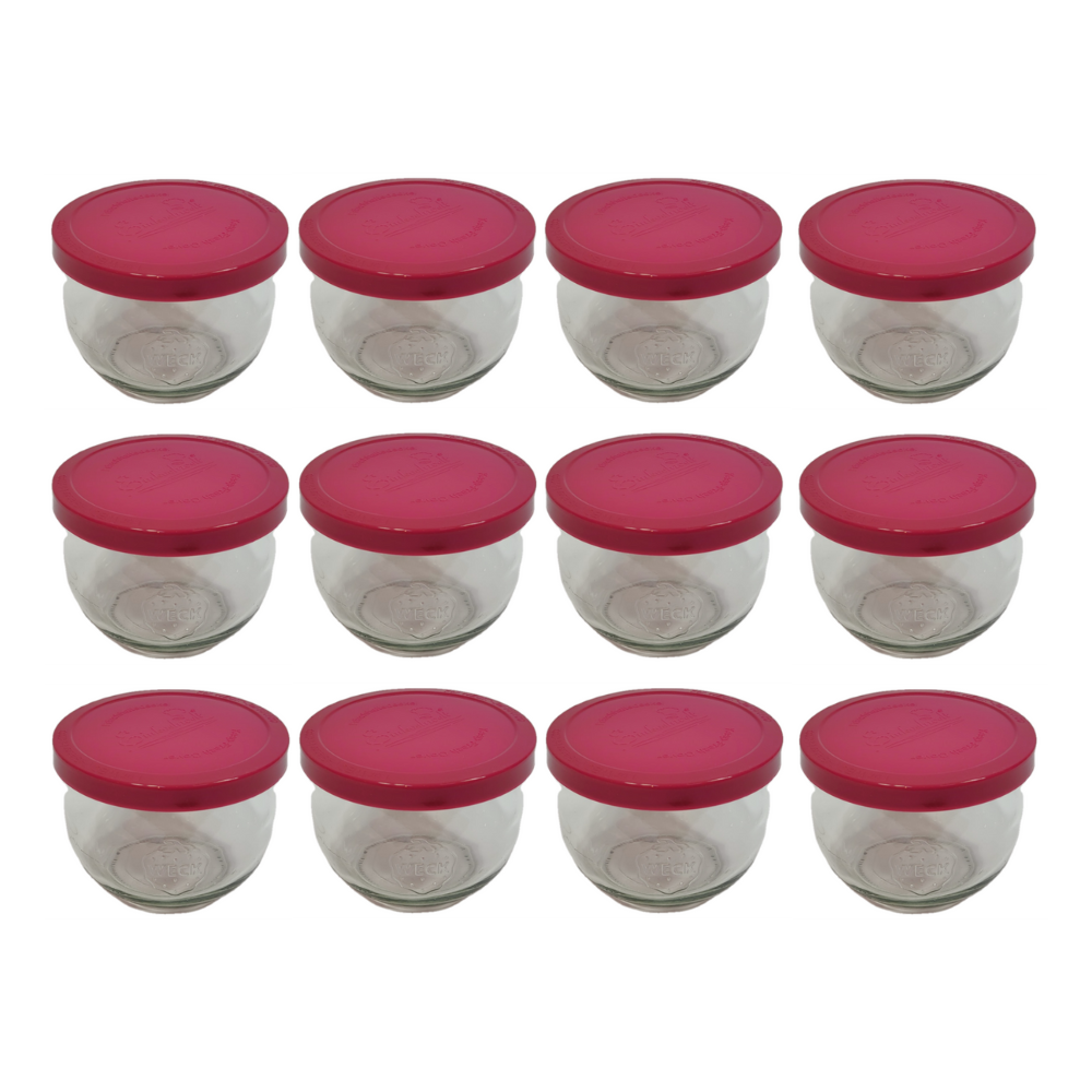 Słoiki Weck 370ml przetwory TULIP żaroodporne silikonowe wieka 12szt TRWAŁE