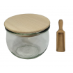 Słoik Weck 370ml na przetwory TULIP żaroodporny drewniane wieko 1szt miarka