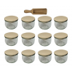 Słoiki Weck 370ml przetwory TULIP żaroodporne drewniane wieka 12szt miarka