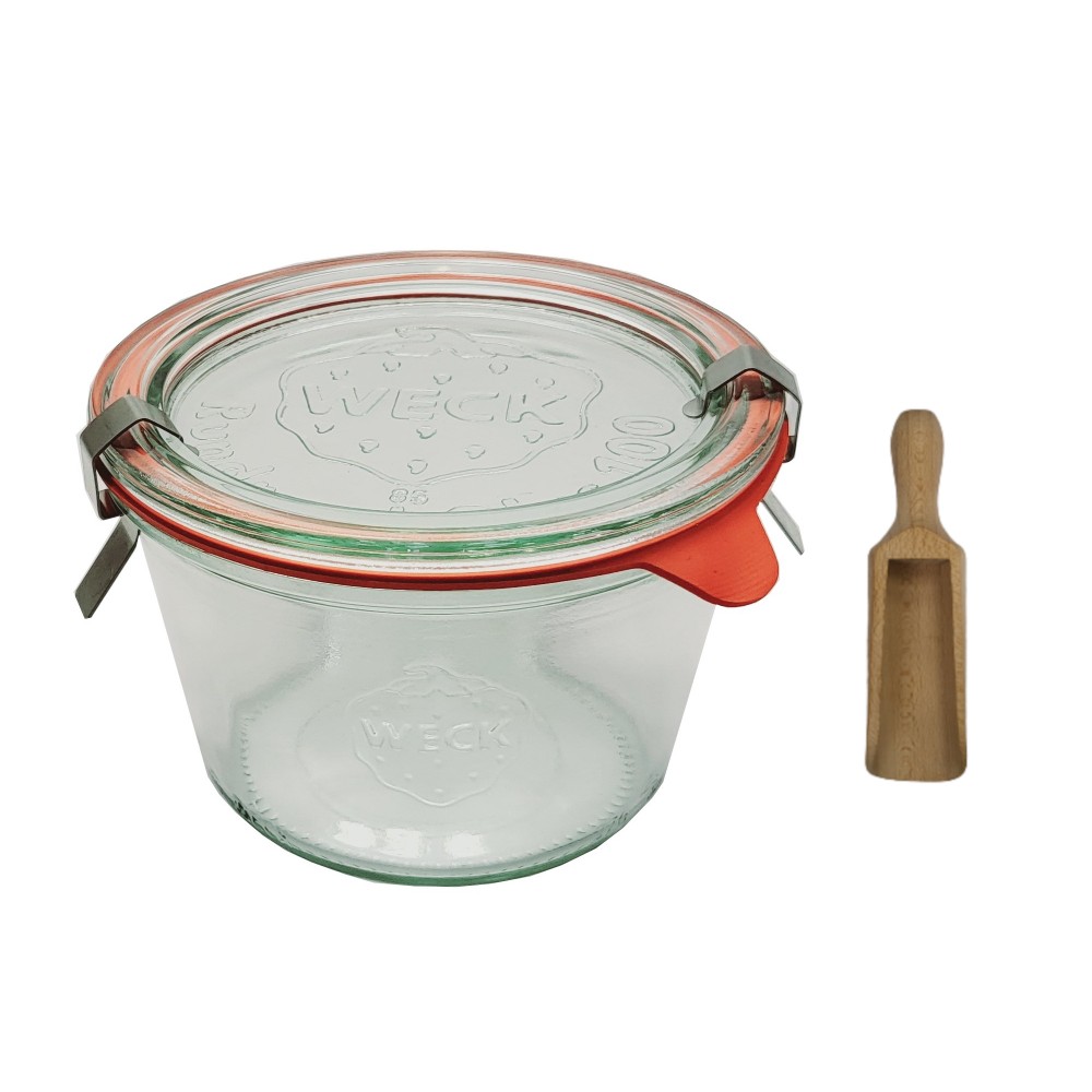 Słoik Weck 370ml przetwory MOLD żaroodporny miarka zapinki wieko gumka 1szt