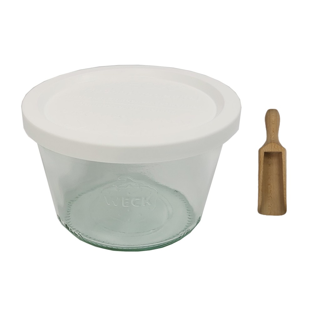 Słoik Weck 370ml na przetwory MOLD żaroodporny plastikowe wieko MIARKA 1szt