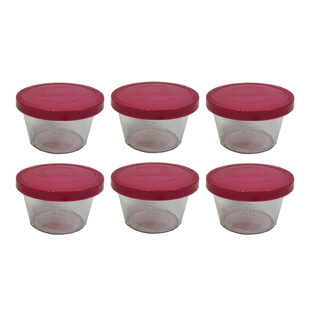 Słoiki Weck 370ml przetwory MOLD żaroodporne silikonowe wieka 6szt TRWAŁE