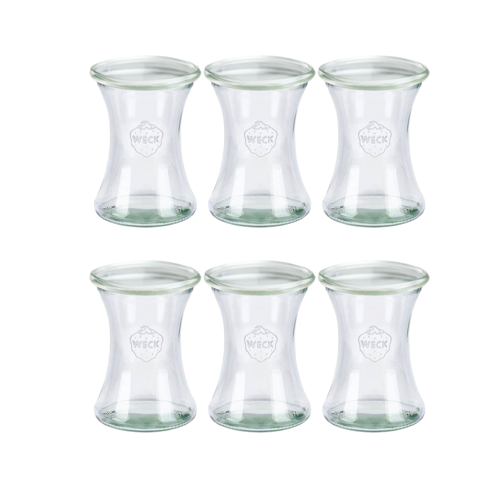 Słoiki Weck 370ml słoiki szklane ozdobne DELI na deserki pucharki 6szt